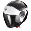 Scorpion Exo-City II Mall Metal Zwart-Wit-Zilver Jethelm -Motorrijden scorpion exo city ii mall metal black white silver