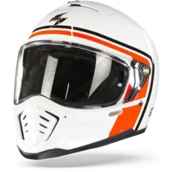 Scorpion EXO-HX1 Nostalgia Wit-Rood-Zwart Integraalhelm -Motorrijden scorpion exo hx1 nostalgia white red black frontpage