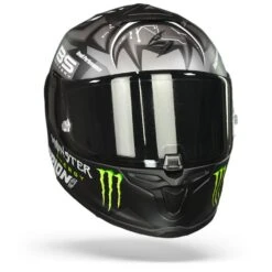 Scorpion EXO-R1 Air Fabio Monster Replica Mat Zwart-Zilver Integraalhelm -Motorrijden scorpion exo r1 air fabio monster replica matt black silver.35