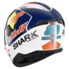 Shark D-Skwal 2 Replica Jorge Martin Wit Blauw Rood WBR Integraalhelm -Motorrijden shark d skwal 2 replica jorge martin white blue red wbr 2
