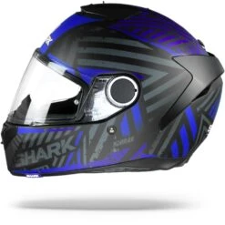 Shark Spartan 1.2 Kobrak Mat Zwart Blauw Blauw KBB Integraalhelm -Motorrijden sharkspartankobrakkbb.10 1