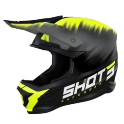 SHOT Furious Versus Neon Geel Mat Crosshelm -Motorrijden shot helmet furious versus neon yellow matt1