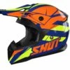 SHOT Pulse Revenge Navy Oranje Neon Geel Glanzend Crosshelm