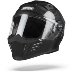 Simpson Darksome Carbon Mat Zwart Systeemhelm -Motorrijden simpson darksome carbon matt.04 1