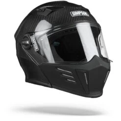 Simpson Darksome Carbon Mat Zwart Systeemhelm -Motorrijden simpson darksome carbon matt.33 1
