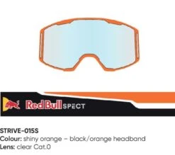 Spect Red Bull Strive Mx Goggles Single Lens Black Orange Clear -Motorrijden spect red bull strive mx goggles single lens black orange clear 2