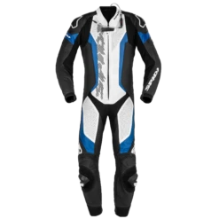 Spidi Laser Pro Perforated Black Blue 1 Piece Racing Suit -Motorrijden spidi laser pro perforated black blue 1 piece racing suit 1