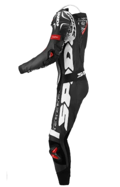 Spidi Track Replica Evo Black White One Piece Racing Suit -Motorrijden spidi track replica evo black white one piece racing suit1