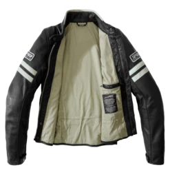 Spidi Vintage Lady Ice Black Motorcycle Jacket -Motorrijden spidi vintage leather jacket lady