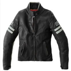 Spidi Vintage Lady Ice Black Motorcycle Jacket -Motorrijden spidi vintage leather jacket lady 3