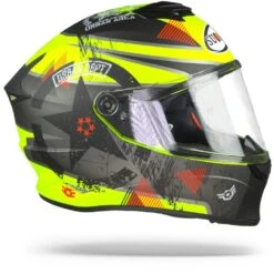 Suomy Stellar Wrench Mat Fluo Geel Grijs Integraalhelm -Motorrijden stellar wrench yellow.29 1