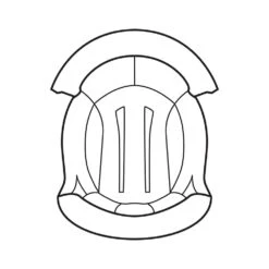 AGV K1 Zwart Removable Crown Pad 20KIT0280